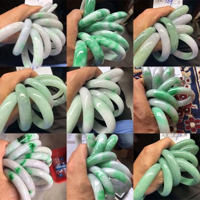 一手货源 A货翡翠批发 翡翠手镯 镶嵌翡翠吊坠阳绿玉佛观音挂件图4
