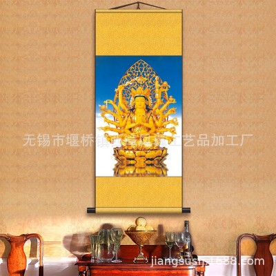 准提佛母画像 唐卡供奉客厅 净土准提佛母菩萨佛像F017图3