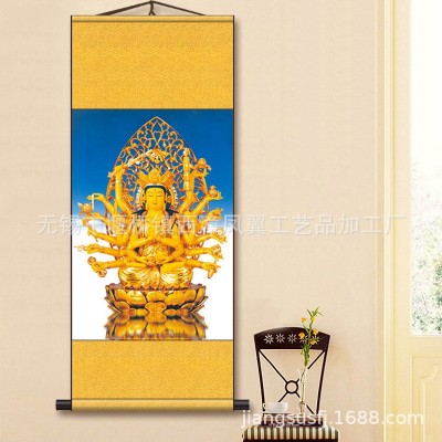 准提佛母画像 唐卡供奉客厅 净土准提佛母菩萨佛像F017图4