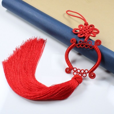 DIY饰品配件/中国结汽车挂件流苏 上下开口镂空框架式菠萝帽流苏图4