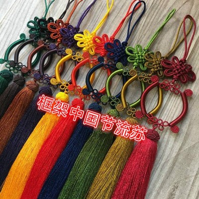 DIY饰品配件/中国结汽车挂件流苏 上下开口镂空框架式菠萝帽流苏图5