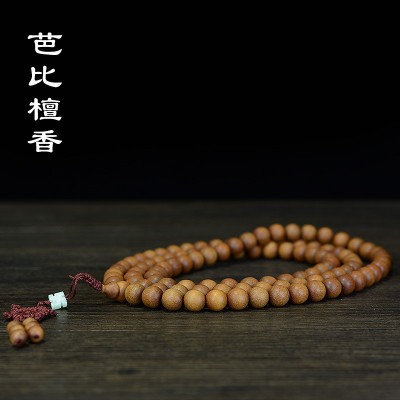 印尼老山檀香108颗佛珠念珠木手链芭比柚木手串沉水老料文玩厂家图2