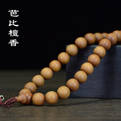 印尼老山檀香108颗佛珠念珠木手链芭比柚木手串沉水老料文玩厂家图4