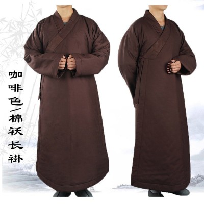 无忧树僧服长褂冬季大褂棉袄加厚保暖僧衣男女款和尚服出家人僧袍图3