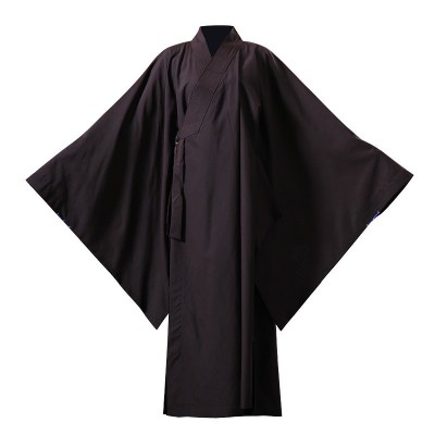 庄严品海青居士服厂家直销台麻麻纱夏季僧服长款男女服装三色可选图5