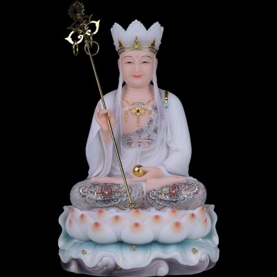 婆娑三圣全堂佛观音菩萨地藏王菩萨弥勒佛药师佛家用供奉客厅摆件图3
