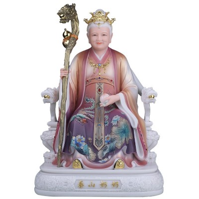碧霞元君泰山奶奶像体汉白玉泰山娘娘泰山老母神像摆件家用供奉图5