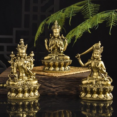 东南亚跨境仿铜佛像树脂摆件家居装饰品站佛坐佛玄关禅意摆件装饰图2