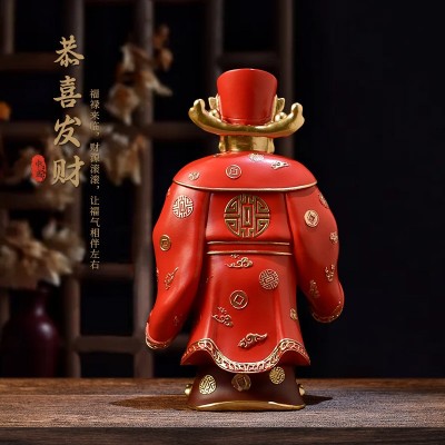厂家批发家用红衣财神爷招财文财神居家供奉店铺开业财神摆件佛像图3