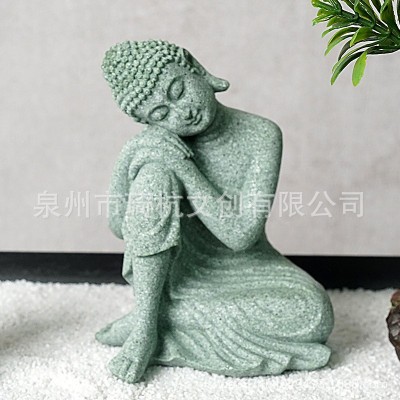 跨境新品仿石佛像工艺品鱼缸造景摆件禅意家居玄关装饰新中式摆设图4