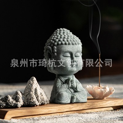 新中式禅意小如来茶宠摆件家居桌面盆栽鱼缸微景观造景小佛像装饰图4