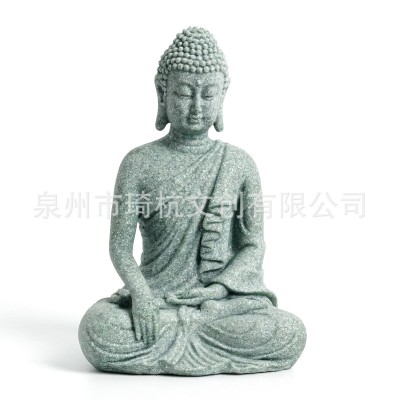 跨境新品创意佛像摆件禅意鱼缸盆景景观造景家居装饰品树脂工艺品图5