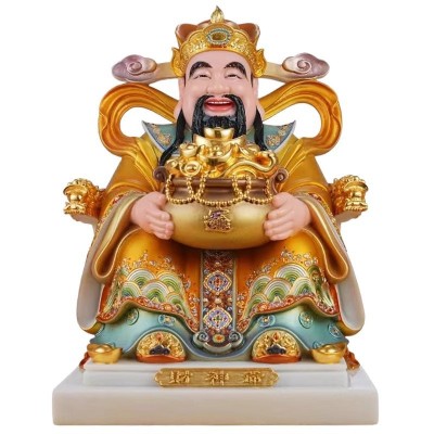 汉白玉财神爷摆件家用店铺供奉招财客厅文财神佛像神像办公室开业图5