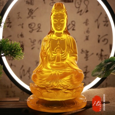 厂家批发观世音佛像水琉璃工艺品摆件支持一件代发神像