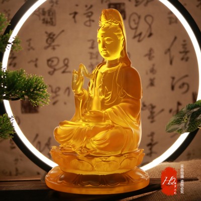 厂家批发观世音佛像水琉璃工艺品摆件支持一件代发神像图3