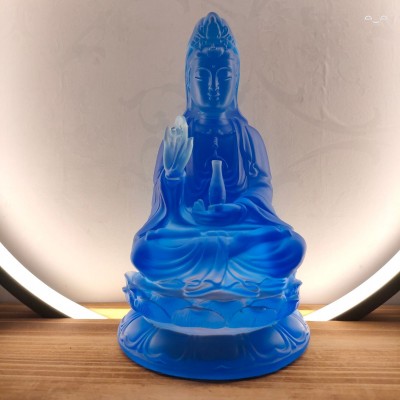 厂家批发观世音佛像水琉璃工艺品摆件支持一件代发神像图5