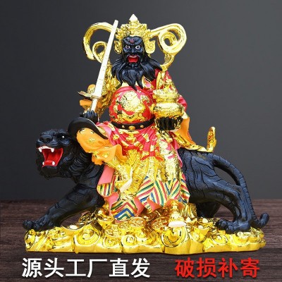 赵公明神像树脂摆件黑虎黑脸武财神赵元帅赵玄朗手工彩绘工艺批发图3