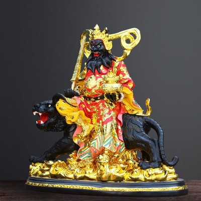 赵公明神像树脂摆件黑虎黑脸武财神赵元帅赵玄朗手工彩绘工艺批发图5