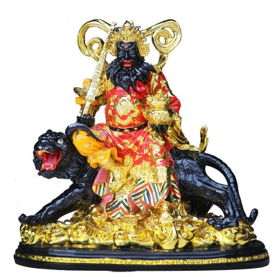 赵公明神像树脂摆件黑虎黑脸武财神赵元帅赵玄朗手工彩绘工艺批发图4