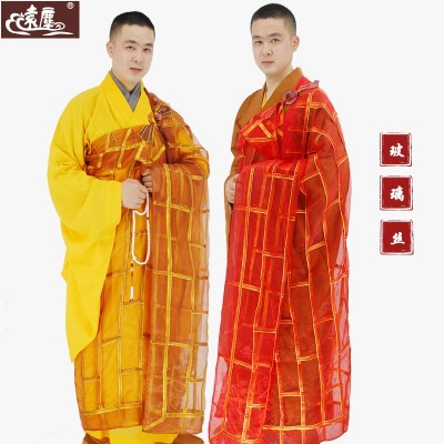 僧服和尚薄款红色袈裟祖衣出家僧人透气七衣缦衣咖色搭衣四季图2