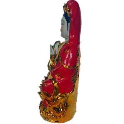 陶瓷关公财神观音佛像佛具厂家 旗红观音菩萨佛像家居工艺品摆件图4