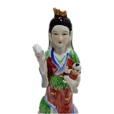 女娲娘娘补天女神大地之母佛像 女娲菩萨陶瓷工艺品图5