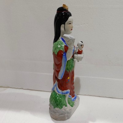 女娲娘娘补天女神大地之母佛像 女娲菩萨陶瓷工艺品图4