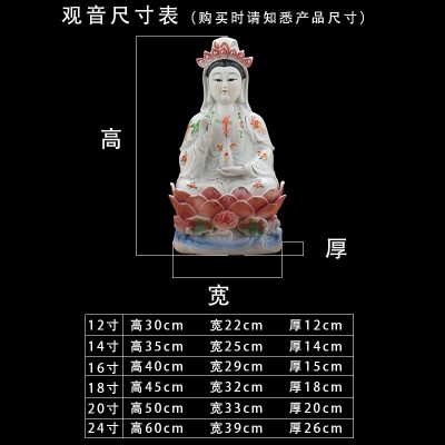 陶瓷佛像白玉观音菩萨家居摆件开业平安大吉图3