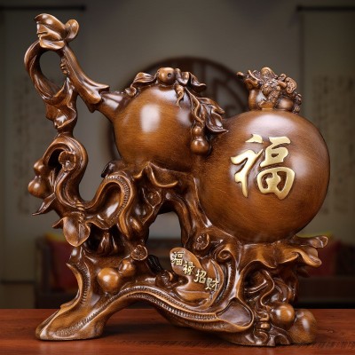 中式金蟾纳福葫芦摆件家居客厅酒柜装饰工艺礼品玄关摆设批发图5