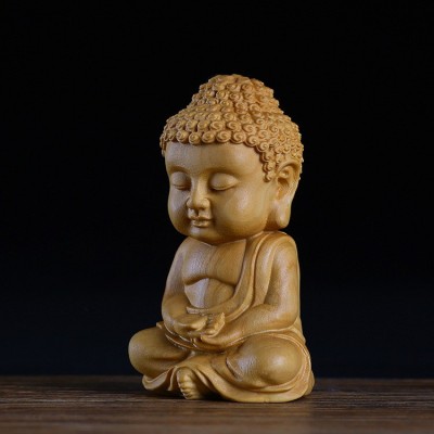 黄杨木雕如来佛像释迦牟尼佛茶宠手把件实木质工艺品摆件汽车饰品图3
