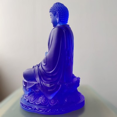 40厘米琉璃药师佛像摆件佛堂供奉佛具用品大全托塔药师琉璃光如来图4