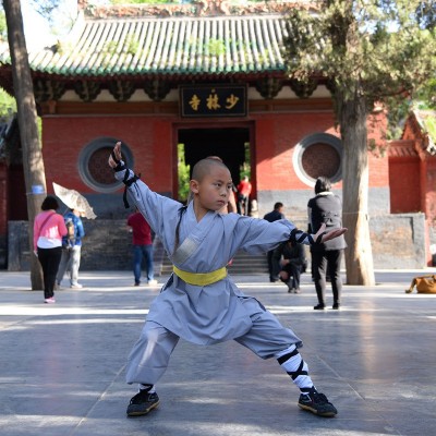 少林武僧服批发 少林武术练功服装 纯棉武术表演服装 演出服批发图2