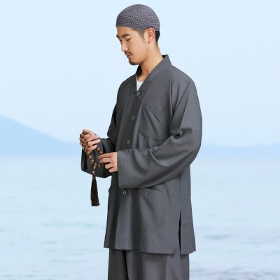 弘通包邮 僧服短褂夏季冰纱 套装和尚服男僧衣比丘尼透气冰丝薄款图4