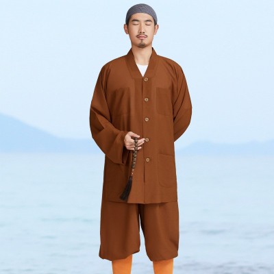 弘通包邮 僧服短褂夏季冰纱 套装和尚服男僧衣比丘尼透气冰丝薄款图3