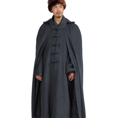 弘通普舵羊绒打坐披风禅修服男女款冬季僧服加厚居士服僧人斗篷图3