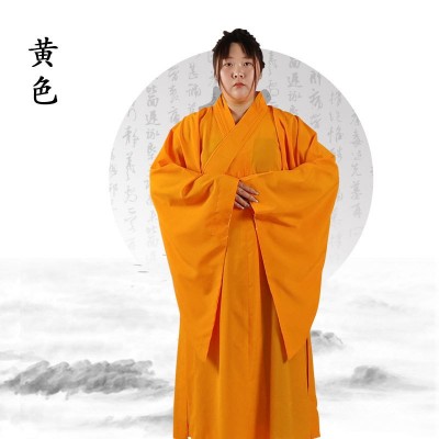 海青居士服女款法会和尚袈裟海清僧服僧衣服长衫青衣男咖啡色黑色图5