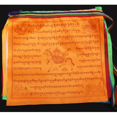 藏传民族用品批发佛堂挂饰印刷厂五彩经幡全家福经旗经幡风马旗挂图2