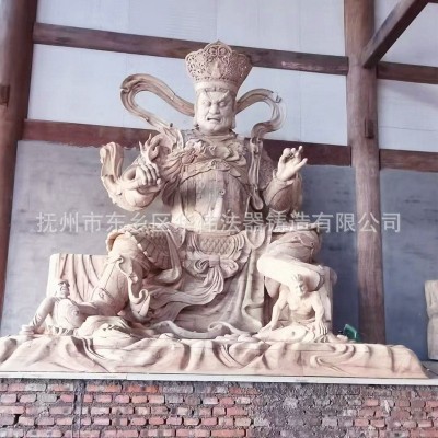 供应纯铜四大天王佛像 寺院铜雕四大天王佛像 大型木雕佛像图4