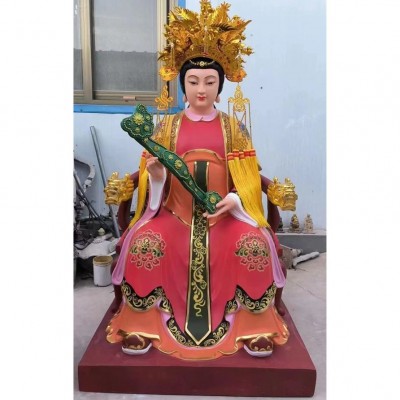 三宵娘娘 神像云霄碧霄琼宵娘娘仙姑三霄仙子玻璃钢树脂木雕佛像图4