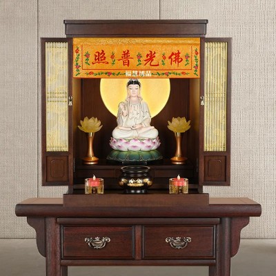 佛堂织锦横幅佛光普照横彩帷幔装饰供桌提花布佛龛横幅有求必应图3
