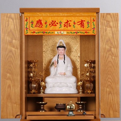 佛堂织锦横幅佛光普照横彩帷幔装饰供桌提花布佛龛横幅有求必应图4