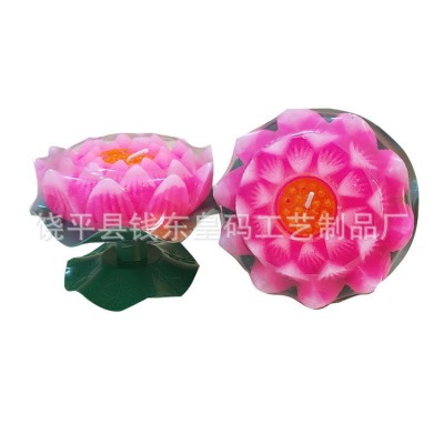 莲花蜡烛批发大号青脚富贵花荷花烛传统佳节蜡烛用品手工花形石蜡图5