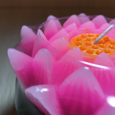 莲花蜡烛批发大号青脚富贵花荷花烛传统佳节蜡烛用品手工花形石蜡图2