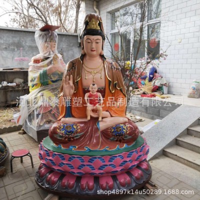 大型厂家铸造 铜牵手观音现货彩绘滴水观音雕塑铜观音价格批发图2