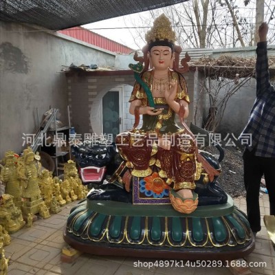 大型厂家铸造 铜牵手观音现货彩绘滴水观音雕塑铜观音价格批发图3
