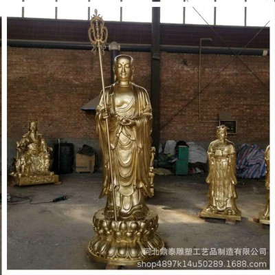 铸铜大型纯铜地藏王菩萨 观音菩萨铜像配件黄铜铸造来图图5