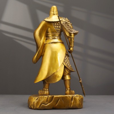 铜关公像供奉神像黄铜武财神关公佛像摆件招财托元宝关公大号图4