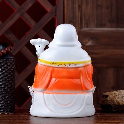 10~12寸陶瓷弥勒佛像摆件哈哈佛坐莲花笑佛家居佛堂工艺品摆设图4