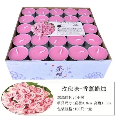 厂家批发香薰蜡烛4小时无烟保温加热煮茶圆形酒店火漆蜡酥油灯图3