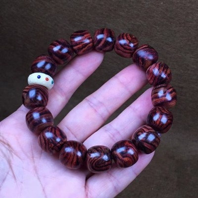 精品海黄13x14老形手串山水纹黑线清晰浓郁降香味扑佩戴盘玩佳品图4
